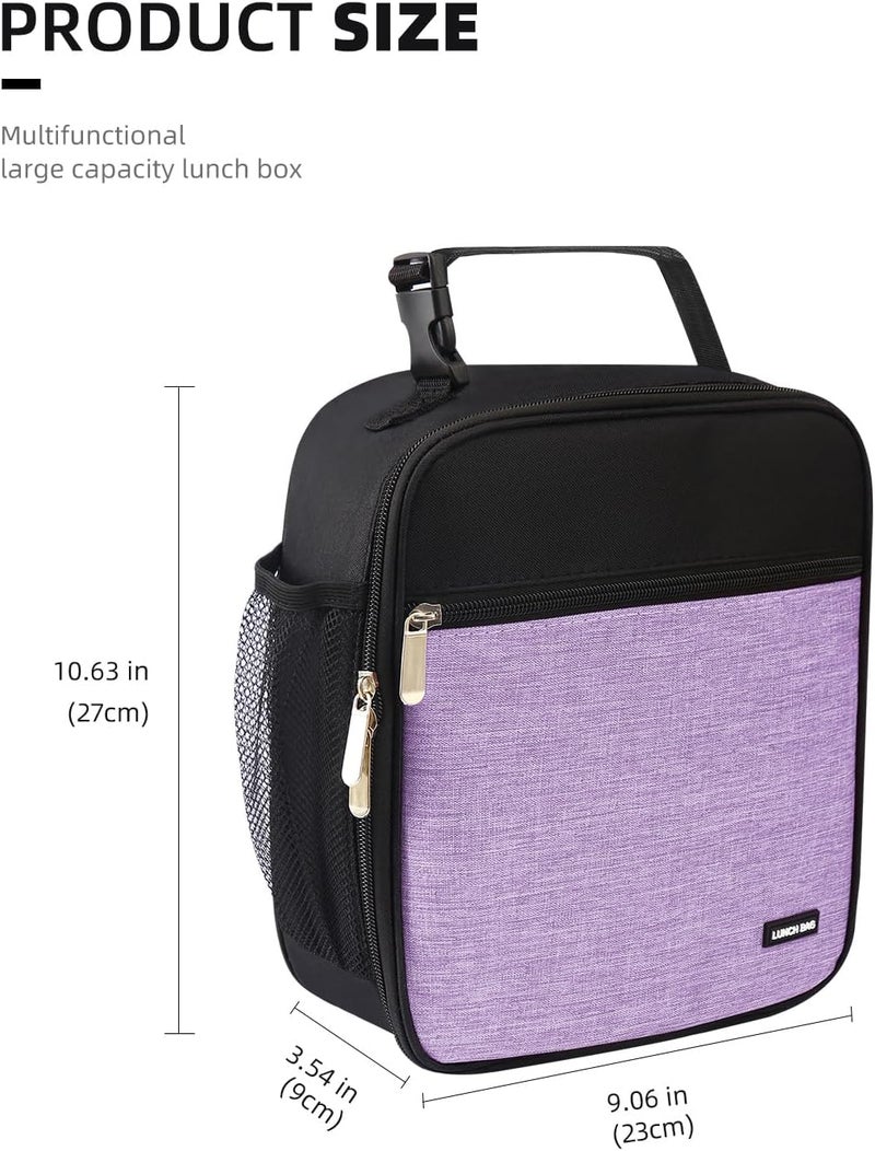 Lovoeo AYEANY Lunch Bag for Men Women Insulated Lunchbox Lunch Bags for Work Picnic Travel (Thicken Light Purple) - Image 2